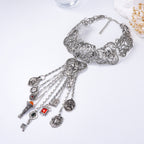 Argent Collier magnifique au style unique