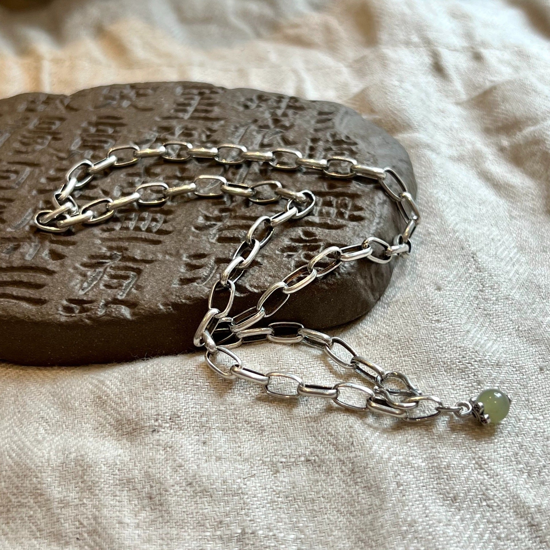 Argent Collier magnifique au style unique