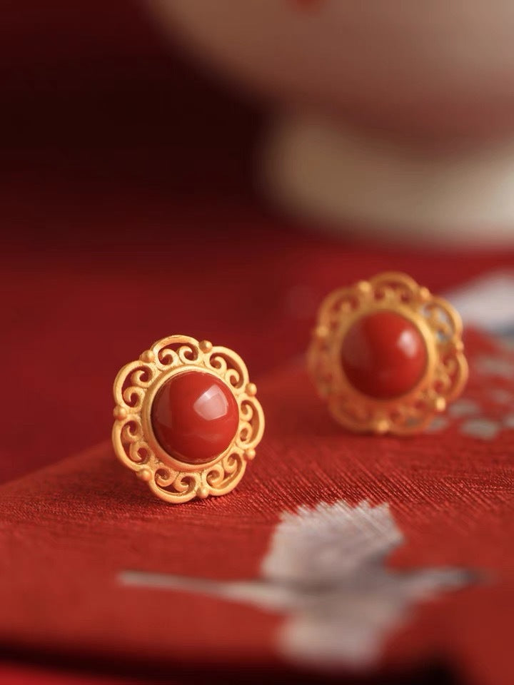 Argent Boucle d'oreille artisanal délicat