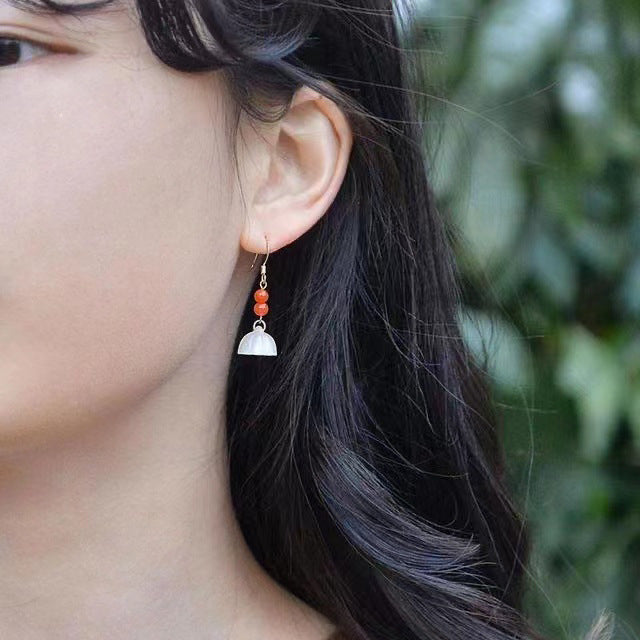 Argent Boucle d'oreille artisanal délicat