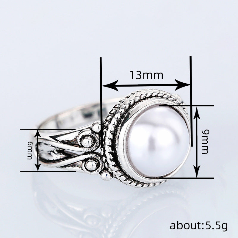 Perle Bague magnifique au style unique