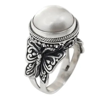 Perle Bague magnifique au style unique