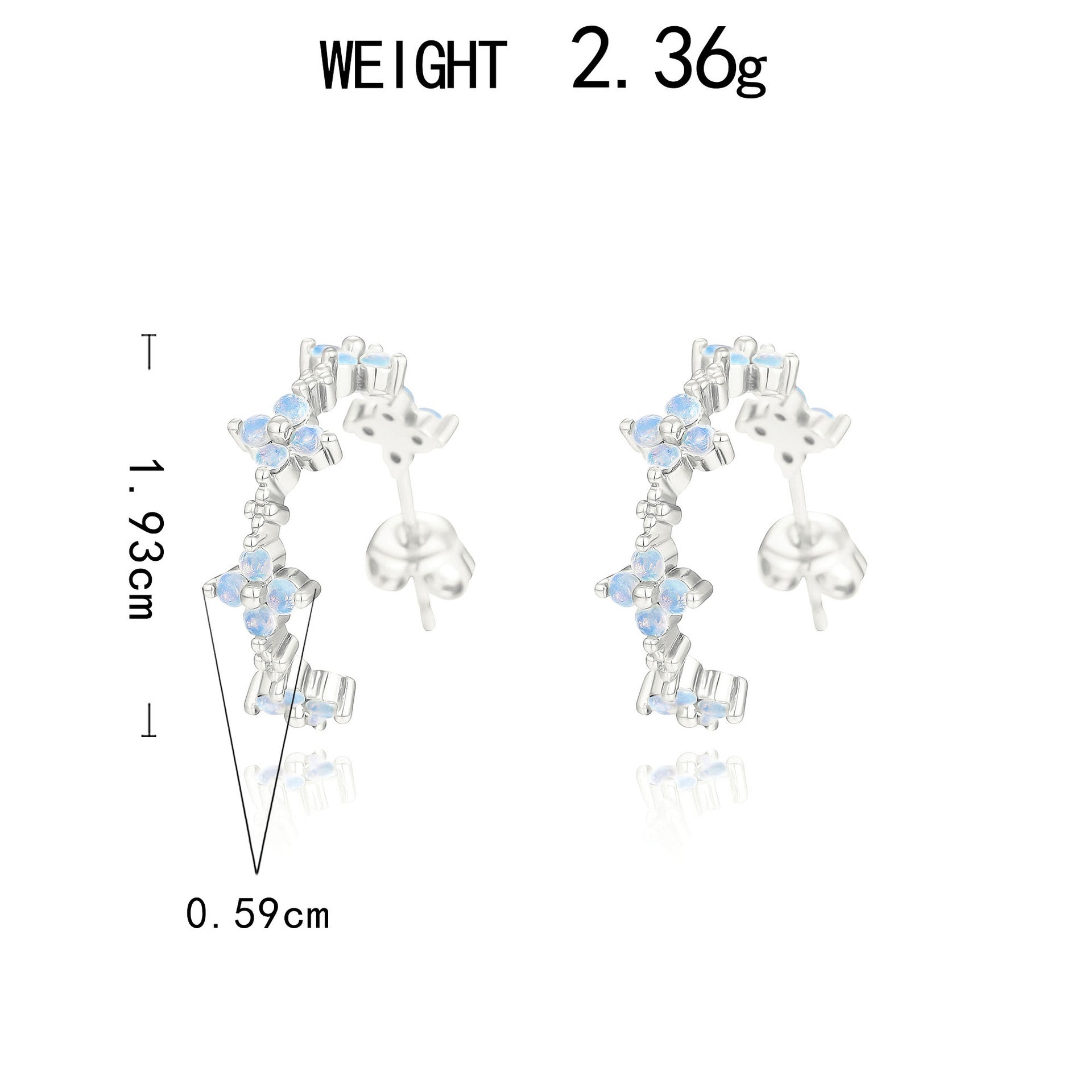 Argent Boucle d'oreille charmant pour toute occasion