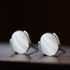 Argent Boucle d'oreille artisanal délicat