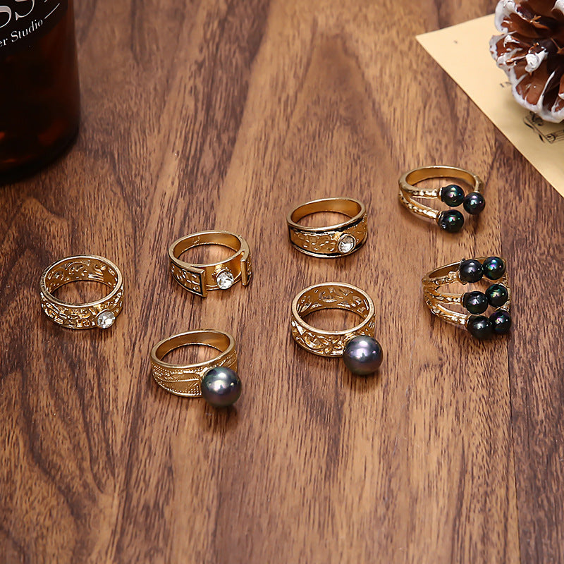 Perle Bague magnifique au style unique