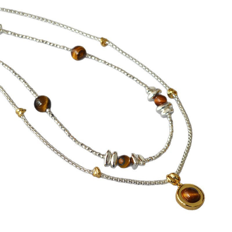 Argent Collier vintage fait main