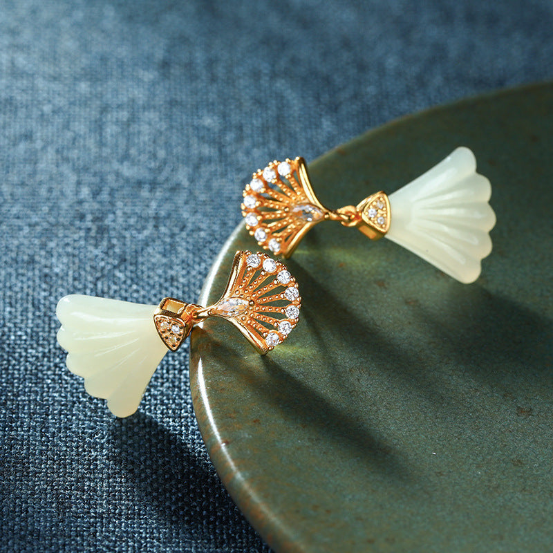 Argent Boucle d'oreille artisanal délicat