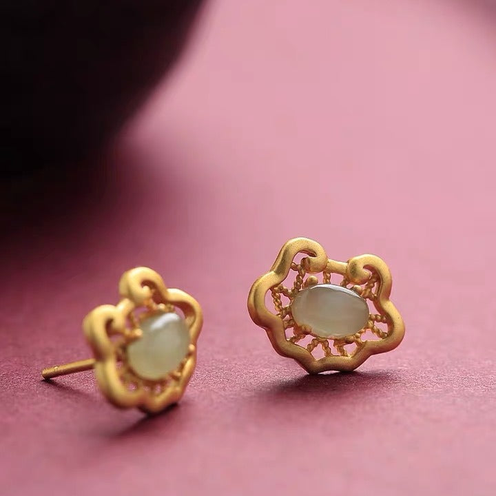 Argent Boucle d'oreille artisanal délicat