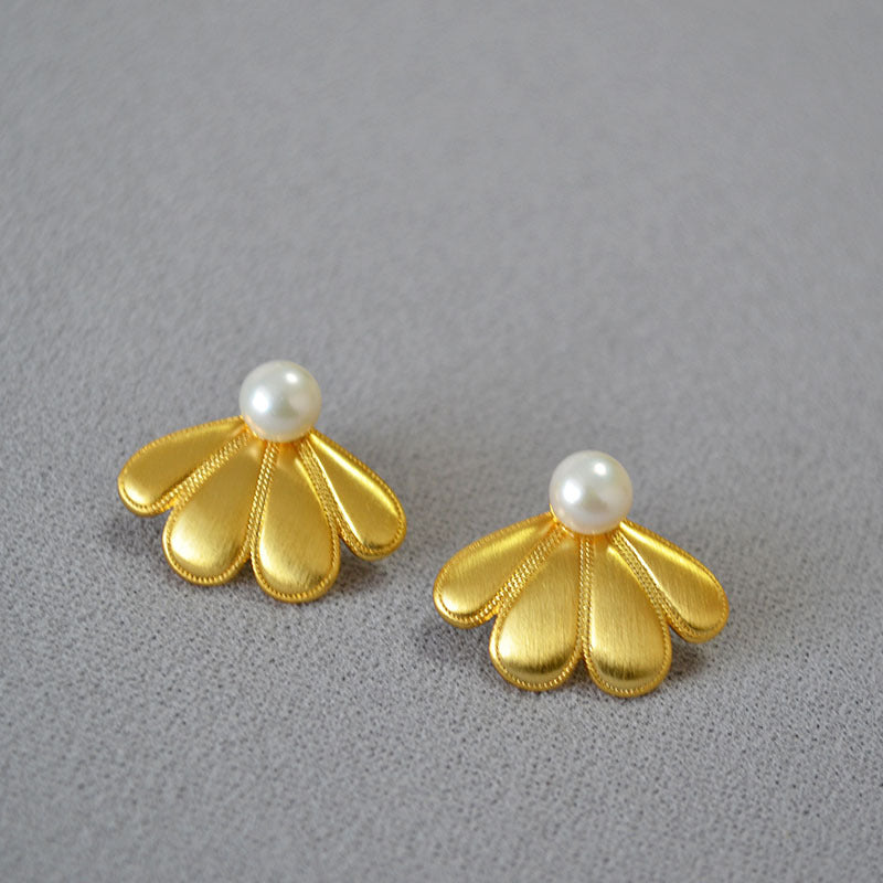 Argent Boucle d'oreille artisanal délicat