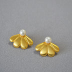 Argent Boucle d'oreille artisanal délicat