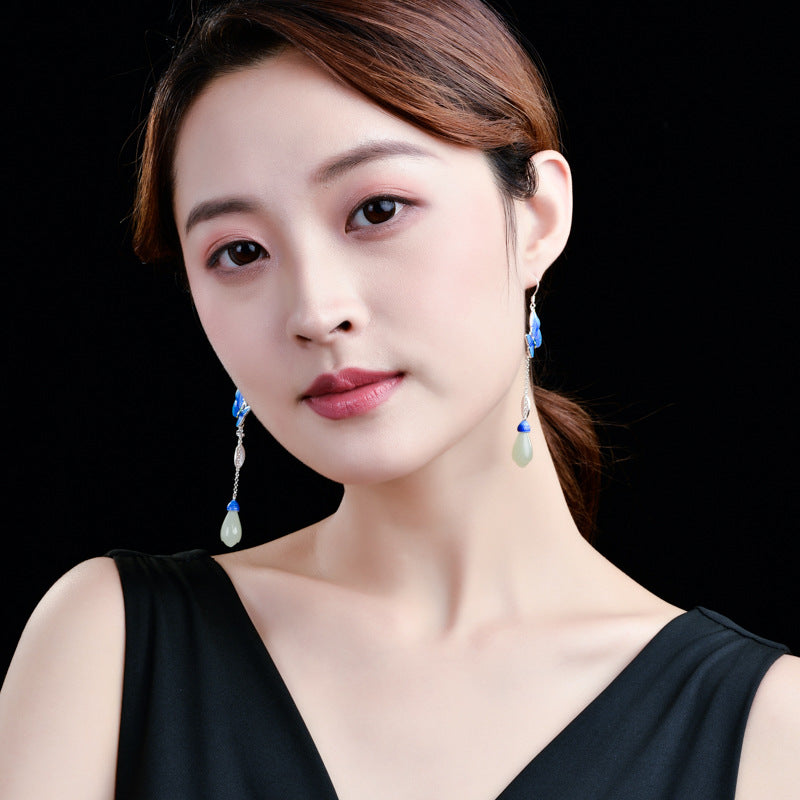 Argent Boucle d'oreille artisanal délicat