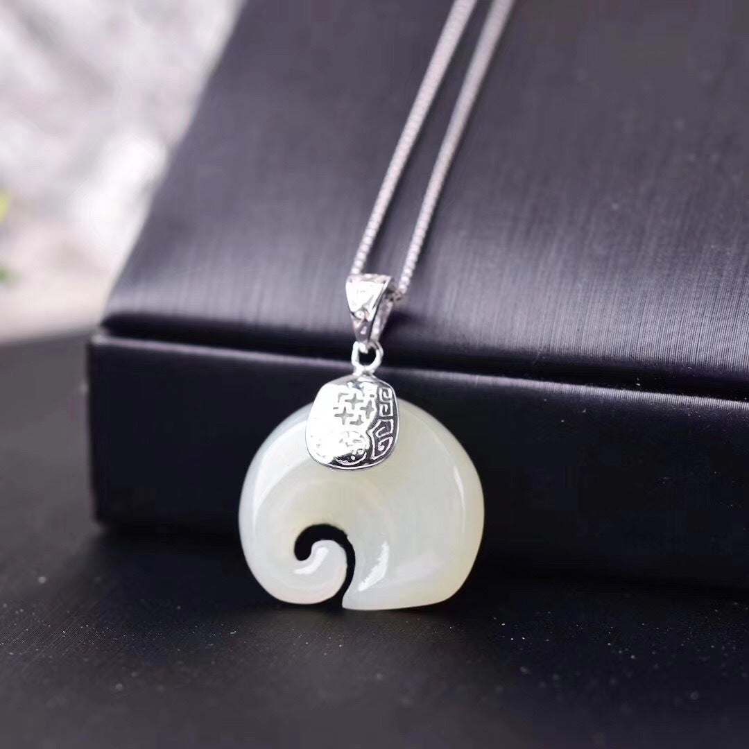 Argent Collier vintage fait main