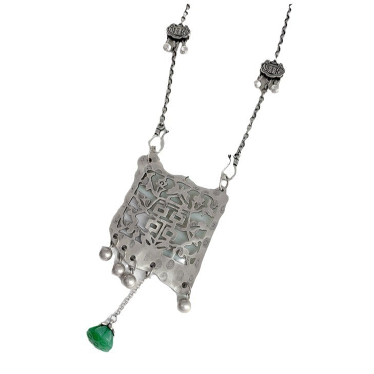 Argent Collier magnifique au style unique