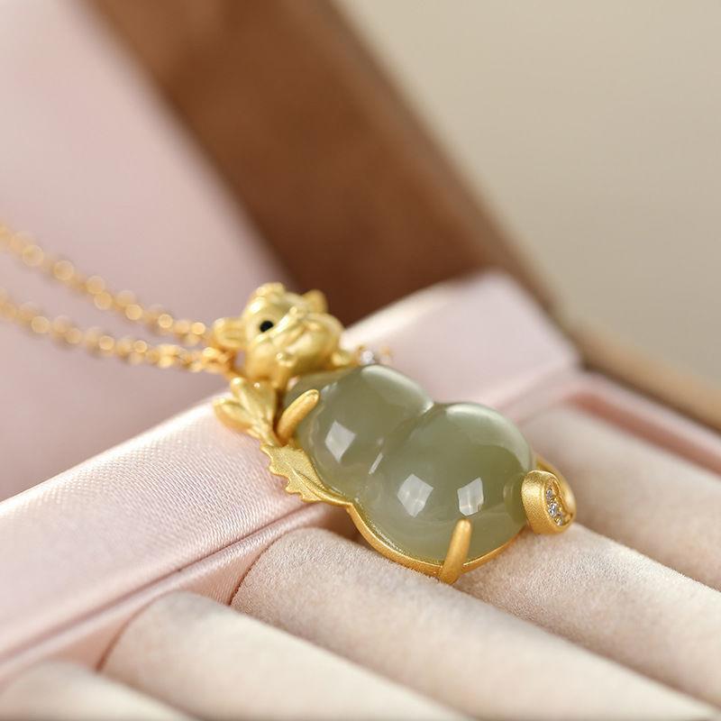 Argent Collier magnifique au style unique