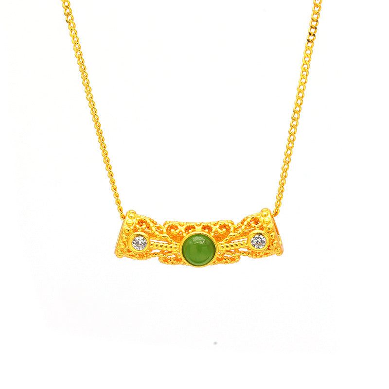 Argent Collier magnifique au style unique