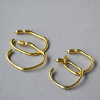 Argent Boucle d'oreille artisanal délicat