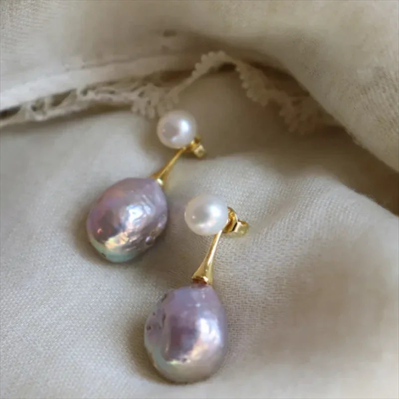 Argent Boucle d'oreille artisanal délicat