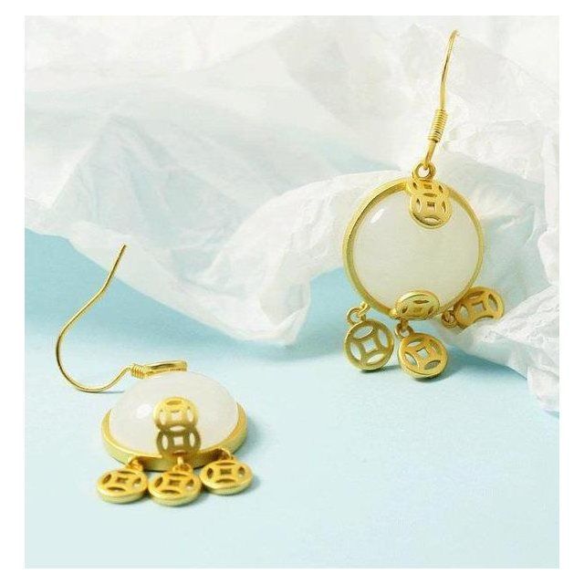 Argent Boucle d'oreille artisanal délicat