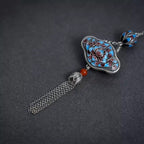 Argent Collier vintage fait main