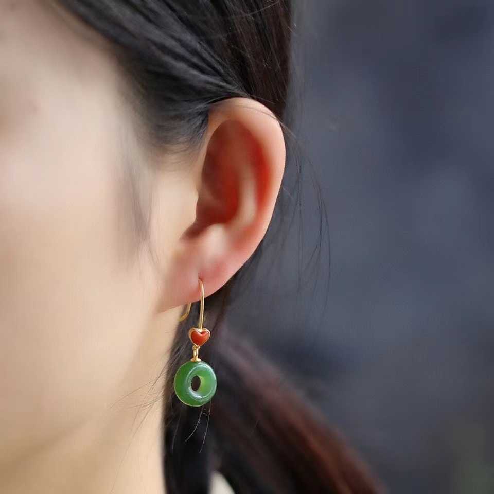 Argent Boucle d'oreille artisanal délicat