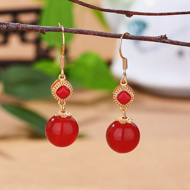 Argent Boucle d'oreille artisanal délicat