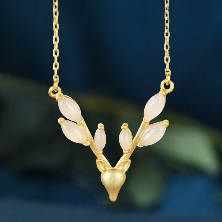 Argent Collier magnifique au style unique