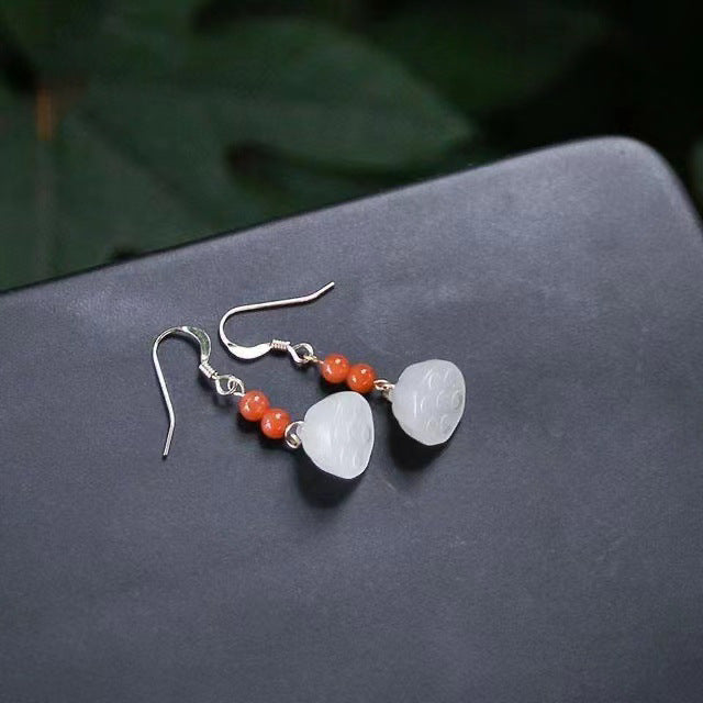 Argent Boucle d'oreille artisanal délicat