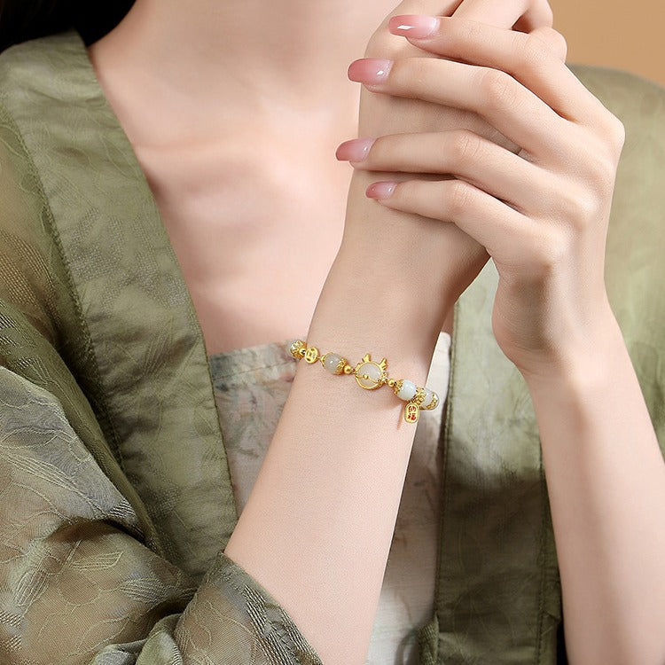 Argent Bracelet magnifique au style unique