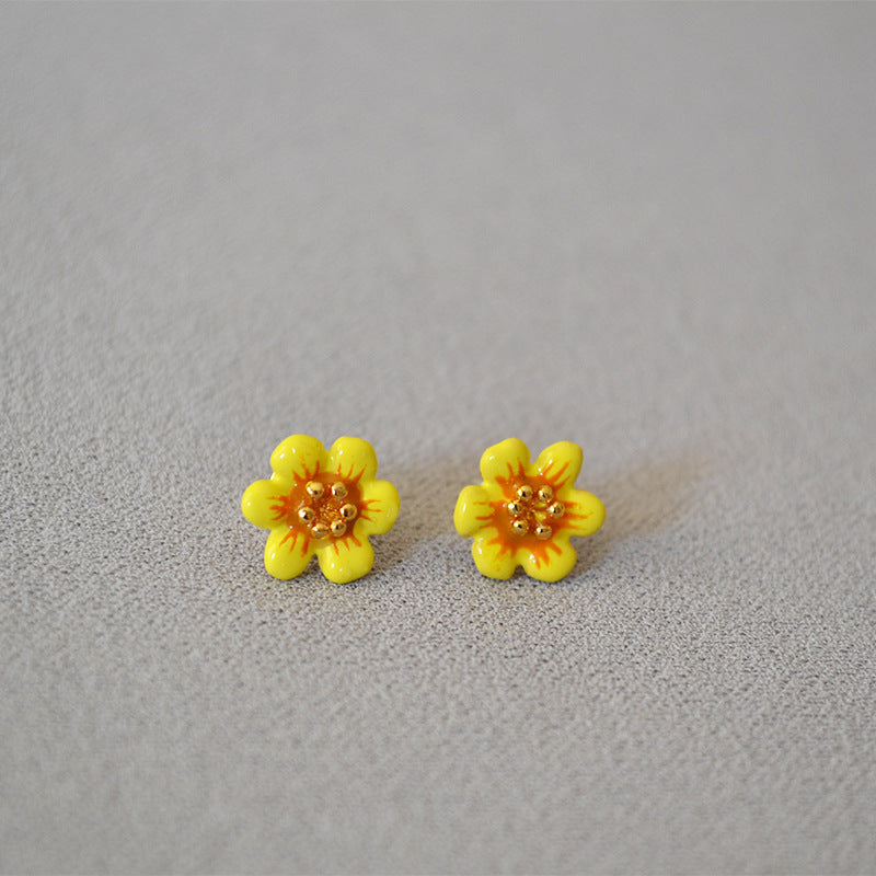 Argent Boucle d'oreille artisanal délicat