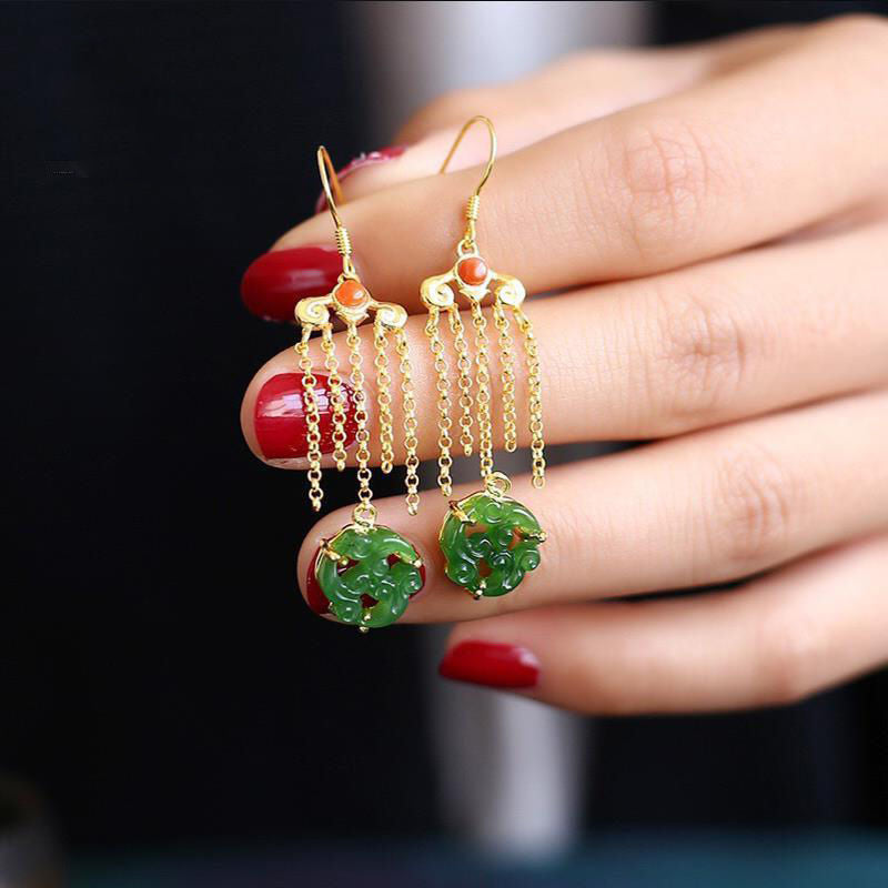 Argent Boucle d'oreille artisanal délicat