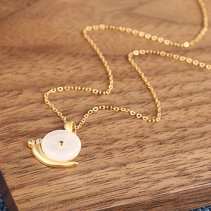 Argent Collier vintage fait main