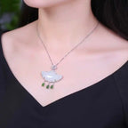 Argent Collier vintage fait main