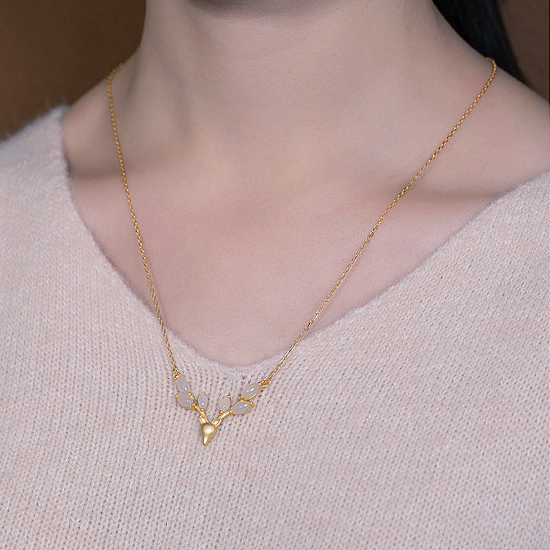 Argent Collier magnifique au style unique