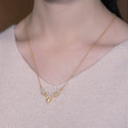 Argent Collier magnifique au style unique