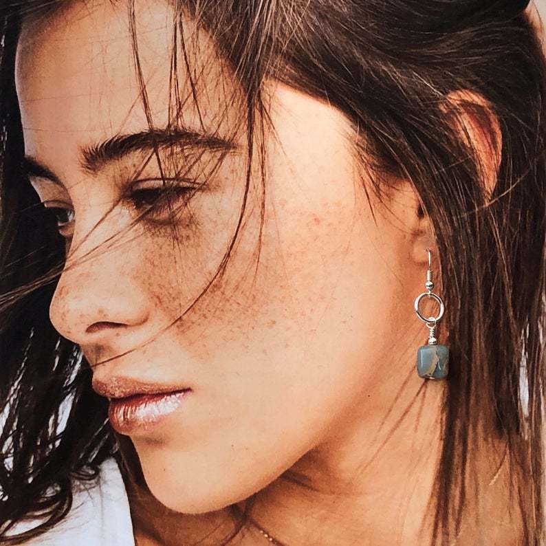 Argent Boucle d'oreille artisanal délicat