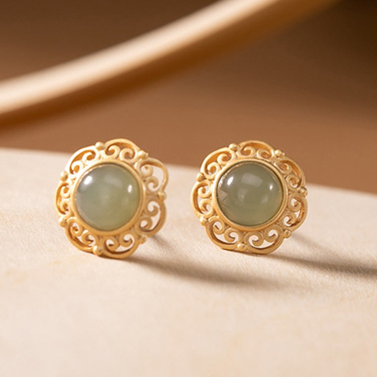 Argent Boucle d'oreille artisanal délicat