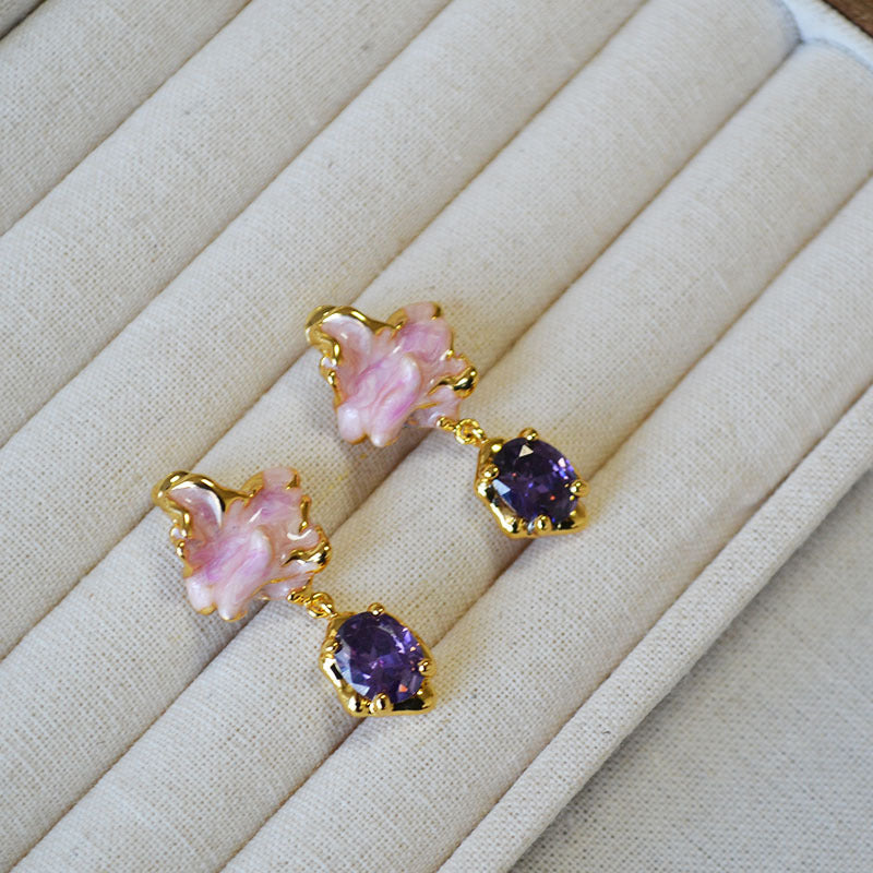 Argent Boucle d'oreille artisanal délicat