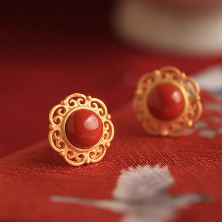 Argent Boucle d'oreille artisanal délicat