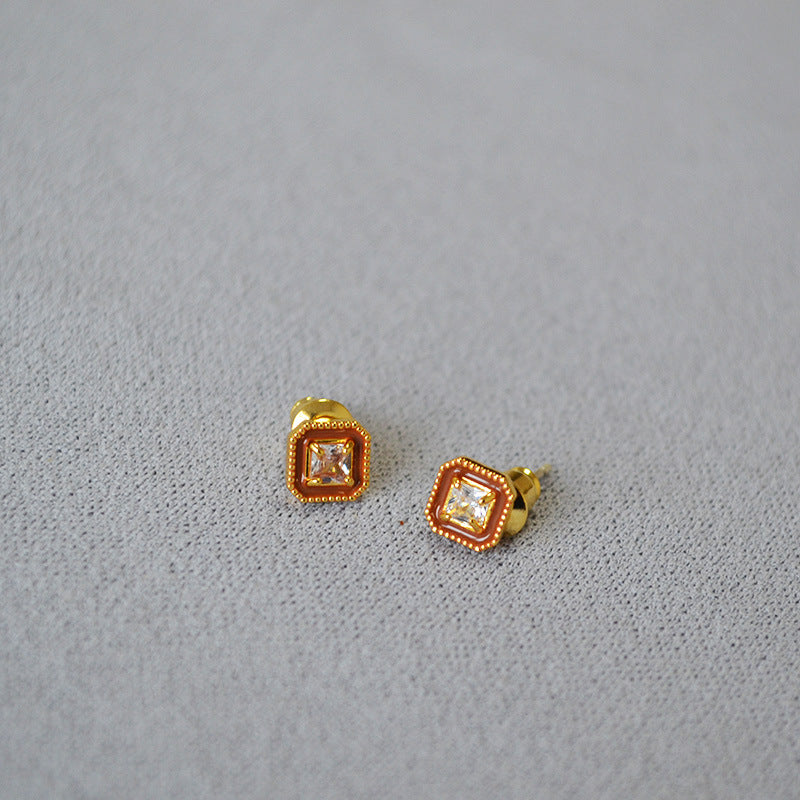 Argent Boucle d'oreille artisanal délicat