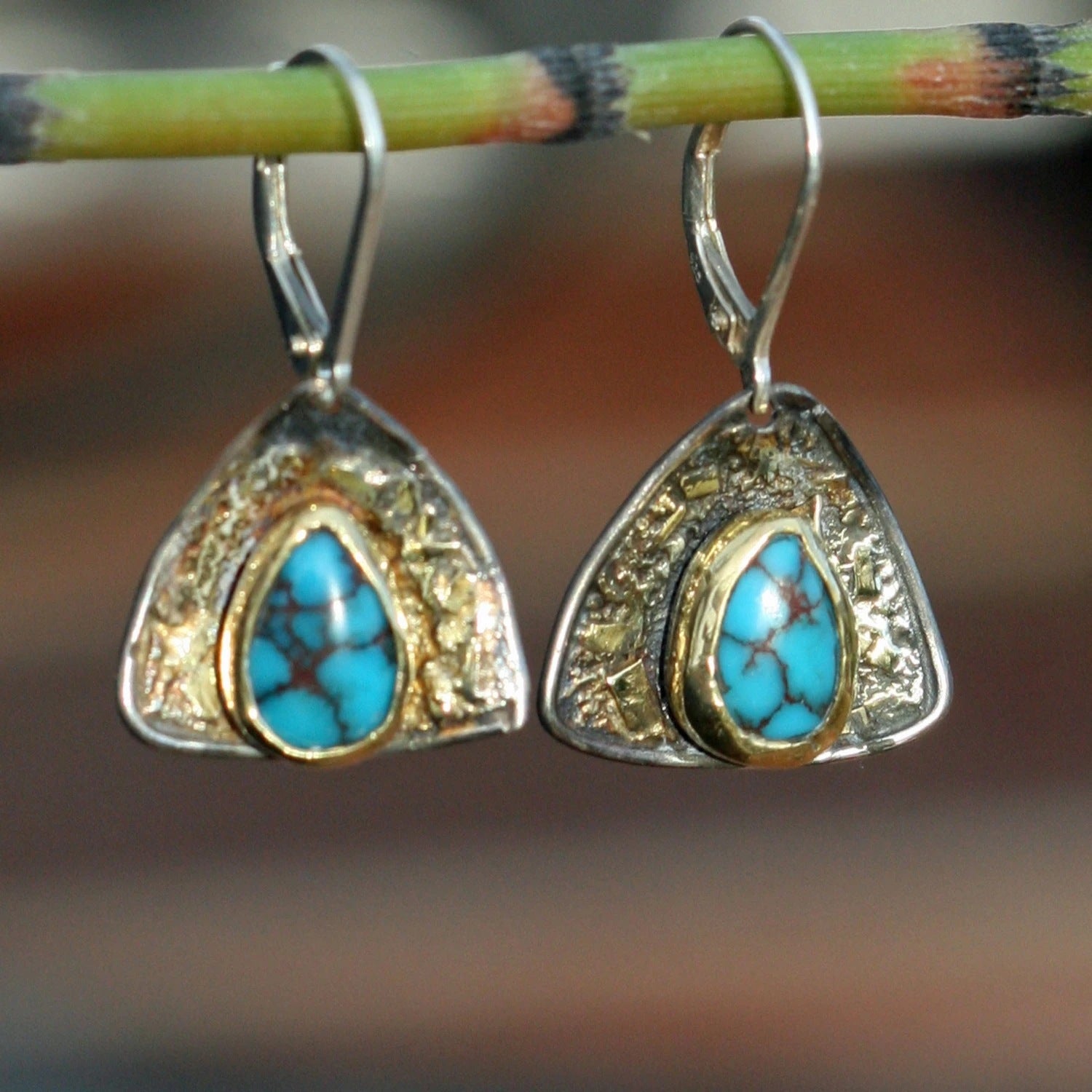 Argent Boucle d'oreille artisanal délicat