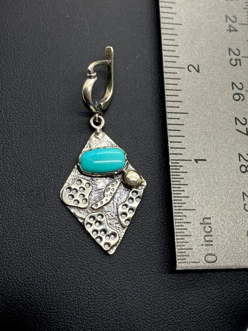 Argent Boucle d'oreille artisanal délicat