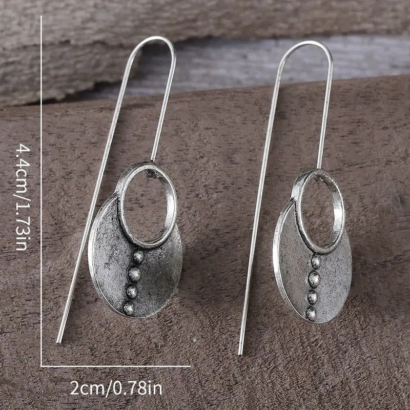 Argent Boucle d'oreille artisanal délicat