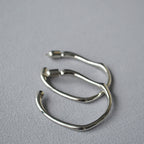 Argent Boucle d'oreille artisanal délicat