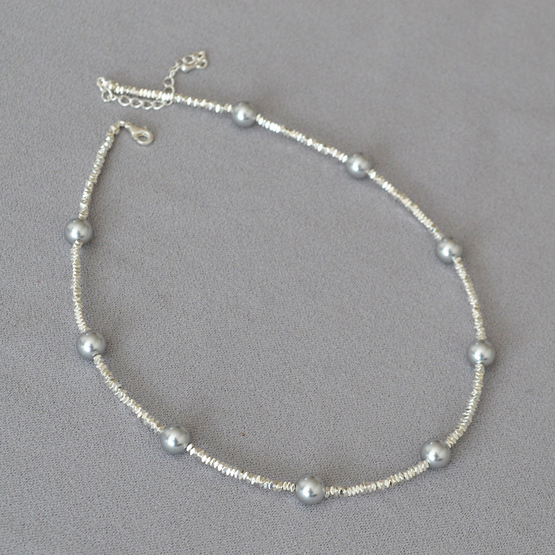 Argent Collier vintage fait main