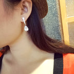 Argent Boucle d'oreille artisanal délicat