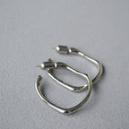 Argent Boucle d'oreille artisanal délicat