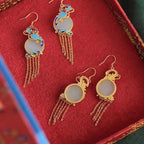 Argent Boucle d'oreille artisanal délicat