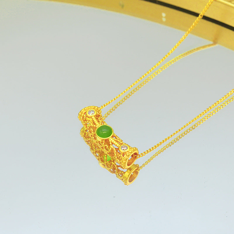 Argent Collier magnifique au style unique