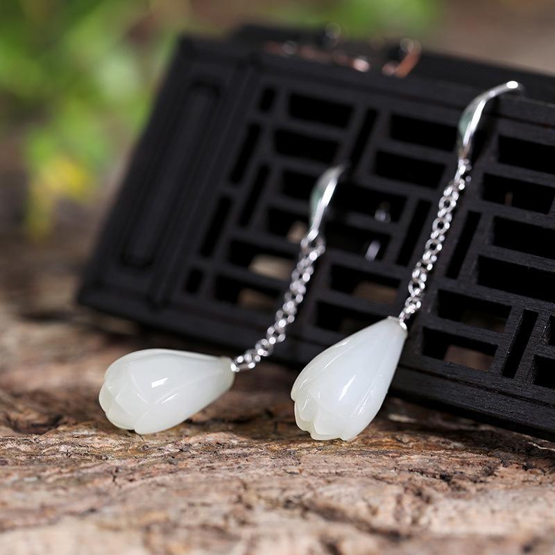 Argent Boucle d'oreille artisanal délicat