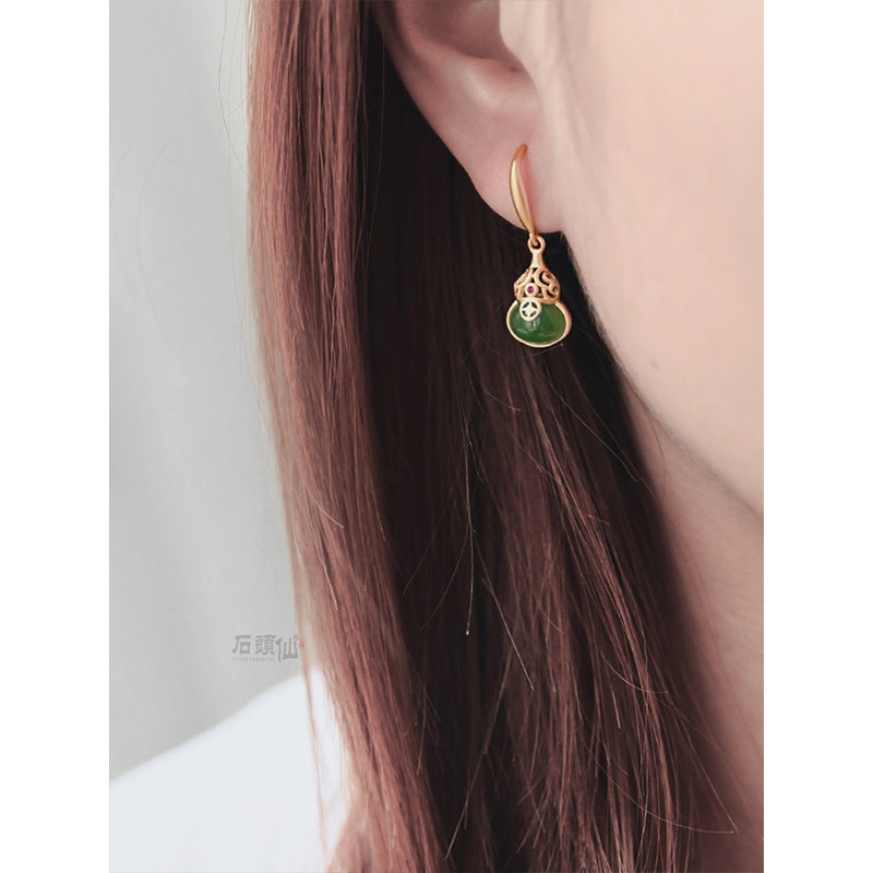 Argent Boucle d'oreille artisanal délicat